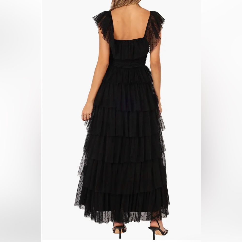 Petal & Pup Belle Swiss Dot Tulle Tiered Maxi Dress - Picture 2 of 5